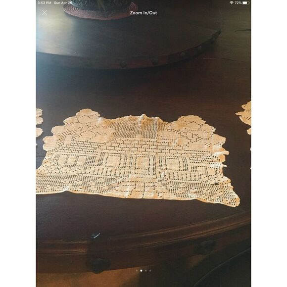 Antique Doilie 3 Piece Set - Picture 2 of 3